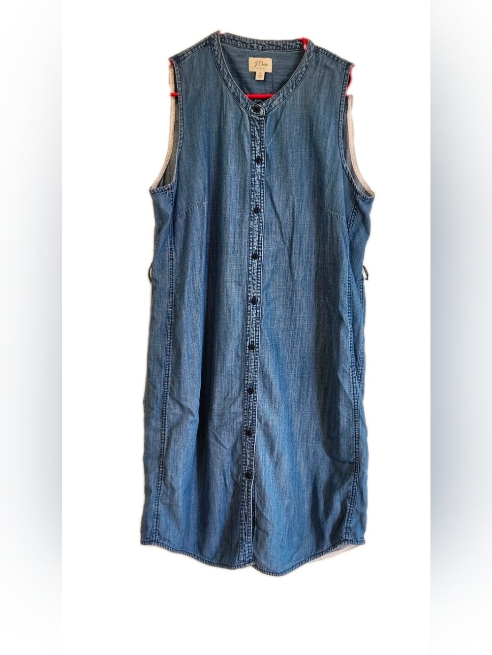 J.Crew Sleeveless Chambray Denim Shirt Dress Medium